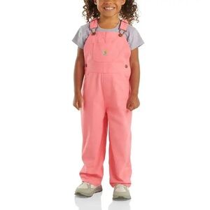 Carhartt Loose-Fit Canvas Bib Overalls for Babies - Pink Lemonade - 18 Months